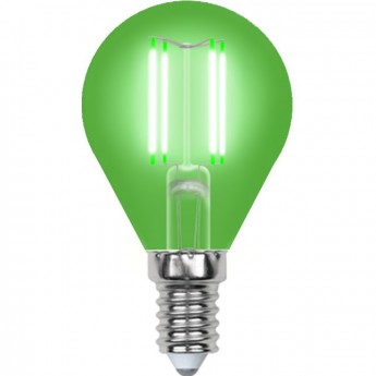 Лампа светодиодная UNIEL LED-G45-5W/GREEN/E14 GLA02GR картон