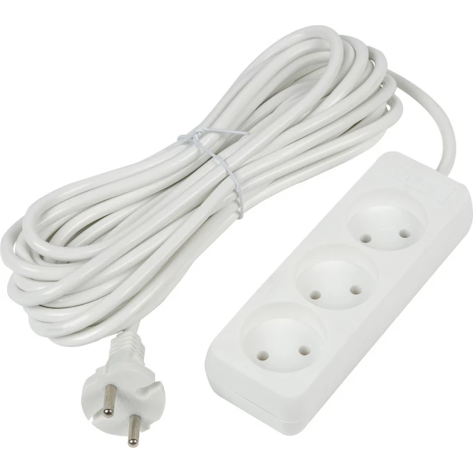 Удлинитель UNIEL S-CU3-10 WHITE серии Ultra, шнур 10м., 3 гнезда, 10A, б/з UL-00009980 Удлинитель UNIEL S-CU3-10 WHITE серии Ultra, шнур 10м., 3 гнезда, 10A, б/з UL-00009980