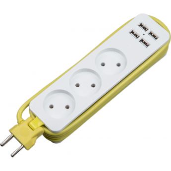 Удлинитель UNIEL TRAVEL S-CT3-1,8U WHITE/GREEN