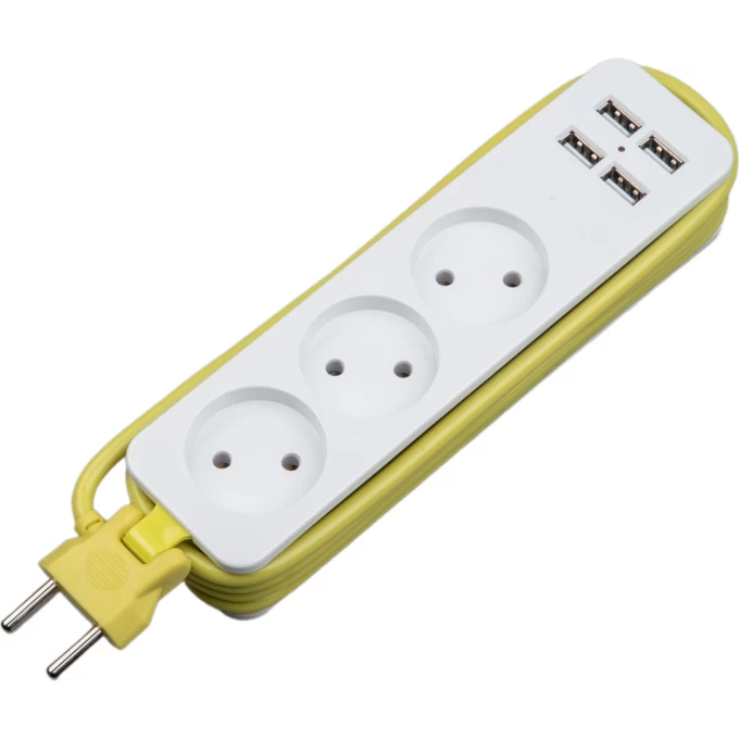Удлинитель UNIEL TRAVEL S-CT3-1,8U WHITE/GREEN UL-00011136 Удлинитель UNIEL TRAVEL S-CT3-1,8U WHITE/GREEN UL-00011136