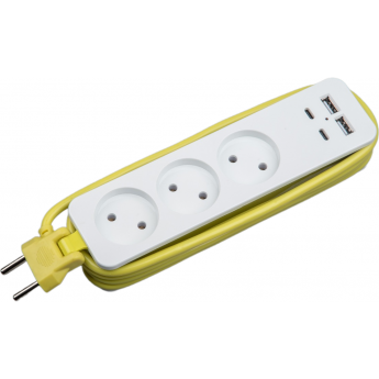 Удлинитель UNIEL TRAVEL S-CT3-1,8UC WHITE/GREEN